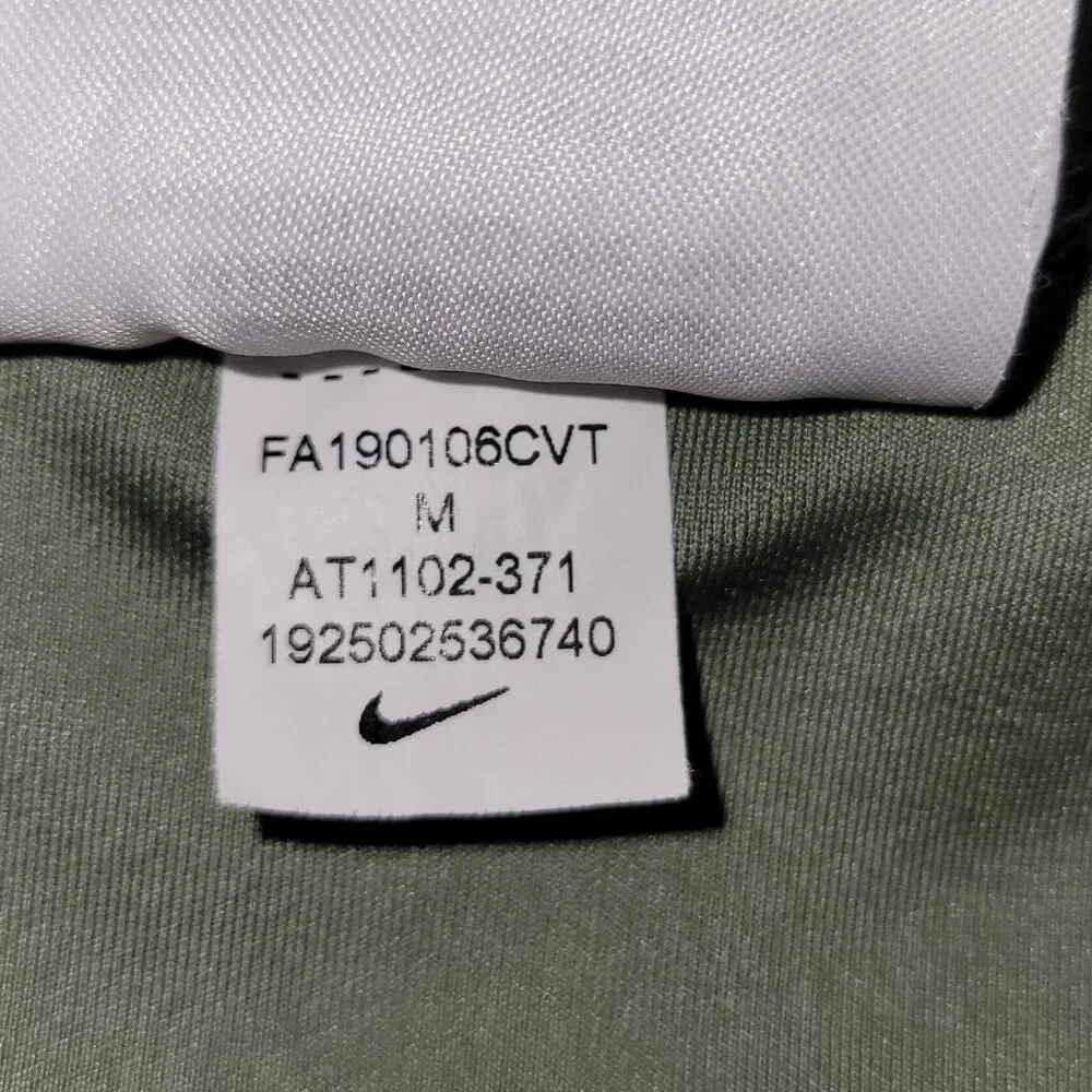 Nike One Training Dri Fit High Rise 7/8 Moss Green Leggings Medium AT1102-371